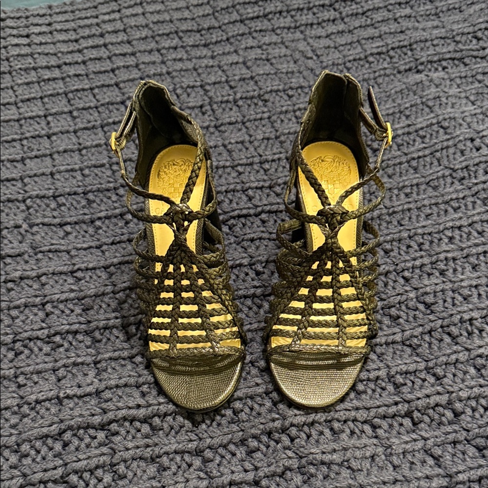 Vince Camuto Black Strappy Heels